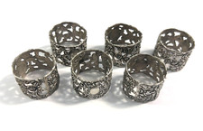 6 kleine Serviettenringe Dekor